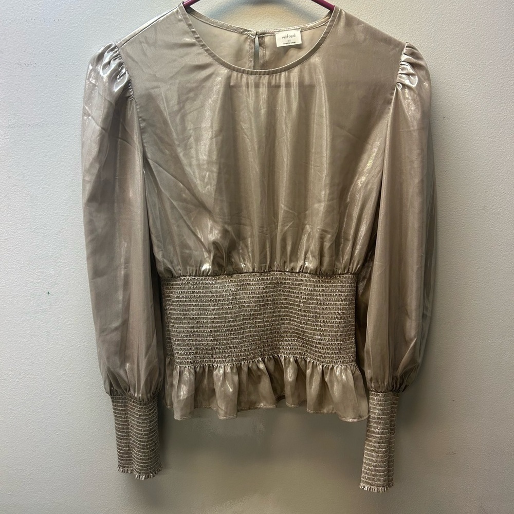 Wilfred Shimmering Silver Blouse - Picture 1 of 8
